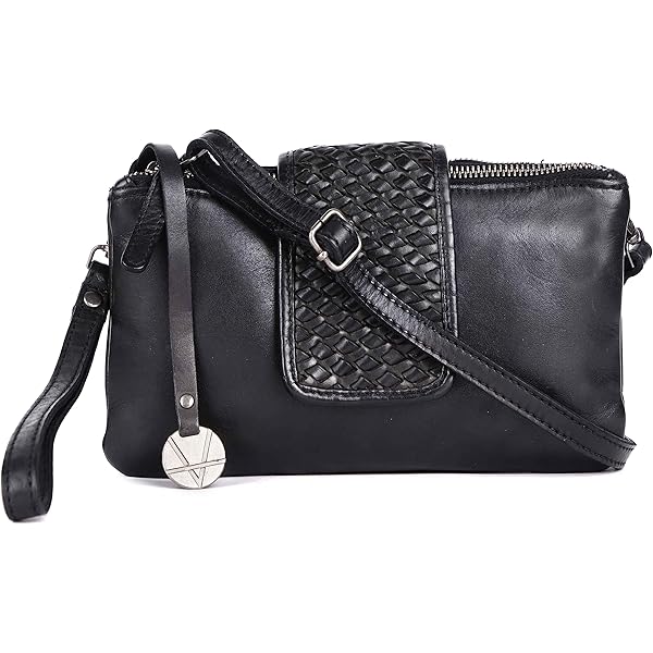 Genuine Italian Leather Boho Studded Shoulder Sling Bag